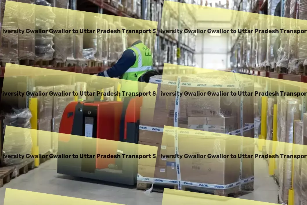 Itm University Gwalior Gwalior to Uttar Pradesh Transport Step into the future of efficient goods delivery in India! - Large item courier services